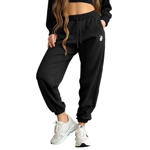 Dalix Heartly Ghost Embroidered Fleece Sweatpant Soft Warm Womens - image 1 of 4