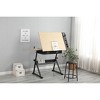 VYNXARIA Adjustable Drawing Drafting Table Desk with 2 Drawers & Stool - Stylish Wood Design for Home Office & School - 2 of 4