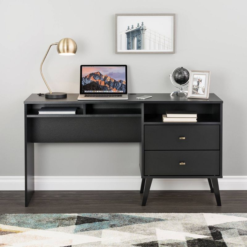 Milo Computer Desk with Side Storage and 2 Drawers - Prepac, 6 of 9