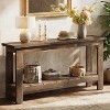 Tribesigns 63" Farmhouse Console Table, 2-Tier Solid Wood Console Table, Behind Couch Sofa Tables for Living Room, Hallway, Foyer - 2 of 4