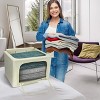 Sorbus 2 Pack Jumbo Foldable Storage Box - Metal Frame, Oxford Fabric with Clear Window & Handles - for Bedding Linen, Clothing & More - 3 of 4