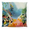lunetricotee garden with sea view and olive tree Square Floor Pillow - Deny Desings - 2 of 2