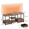 FONTOI TV Stand For Living Room Mid-Century Modern Console Entertainment Center with 2 Drawers, TV Stand for 65 Inch TV, Brown, 15.8"* 47.2"*21.7" - 3 of 4