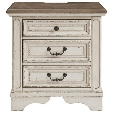 distressed white, dark bronze