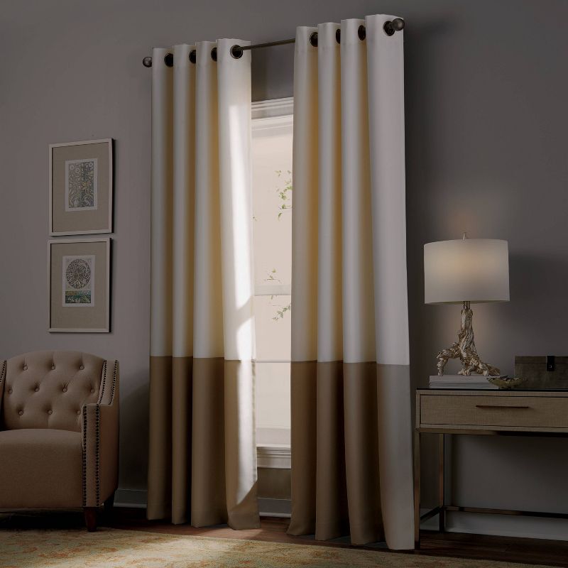 1pc Light Filtering Kendall Lined Window Curtain Panel - Curtainworks, 6 of 9
