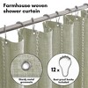 Americanflat 71x71 Woven Linen Shower Curtain with Tassel Accents - Includes 12 Grommets and Hooks - 100% Polyester - 3 of 4