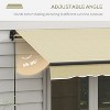 10' x 8' Retractable Awning, Patio Awning Sunshade Shelter with Manual Crank Handle, 280gsm UV Resistant Fabric and Aluminum Frame - 4 of 4