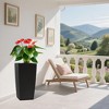 NAYSAYE Planter Flower Pots with Self Watering System Drainage Holes for Indoor Outdoor Garden, Black, 15.35"*15.35"*30.12" - 2 of 4