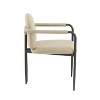 Christopher Knight Home Set of 2 Jeremiah Modern Upholstered Dining Chairs with Iron Frame Khaki/Espresso - 4 of 4
