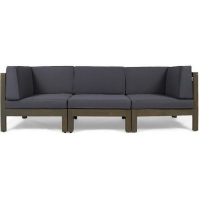 Infurnic Patio Seating Sets Modern Outdoor Furniture Set Featuring Unique Design,Perfect for Gardens, Living Spaces, Gray, 90.75"*30.25"*26.5"