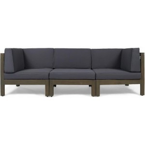 Infurnic Patio Seating Sets Modern Outdoor Furniture Set Featuring Unique Design,Perfect for Gardens, Living Spaces, Gray, 90.75"*30.25"*26.5" - 1 of 4