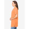 Woman Within Plus Size Perfect Short-Sleeve Shirred V-Neck Tunic - 4 of 4
