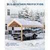 10x20FT Extra Wide Heavy-Duty Portable Carport with 8 Legs, Durable Garage Shed Tent for Cars, Trucks, SUVs, All-Weather Canopy Cover - 4 of 4
