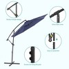 Sonkuki 10 Ft. Patio Offset Umbrella Outdoor Hanging Umbrellas w/Steel Frame - 3 of 4