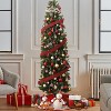 Artificial Christmas Tree with Multicolor Led Lights, Foldable Metal Base, Slim Xmas Tree for Home, Holiday, Party Decoration - 3 of 4