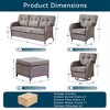 7 Pieces Gymojoy Sofa Chairs Ottoman with Swivel Chairs - 2 of 4