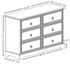 VANIRROR Modern Farmhouse 6-Drawer Chest of Drawers – Wooden Dresser with 6 Storage Drawers for Bedroom – White - 3 of 4