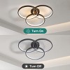 BAOURE 20" Modern Black LED Ceiling Light, 3-Ring Flush Mount Fixture for Living Room, Bedroom, Dining Room, Energy-Efficient - 4 of 4
