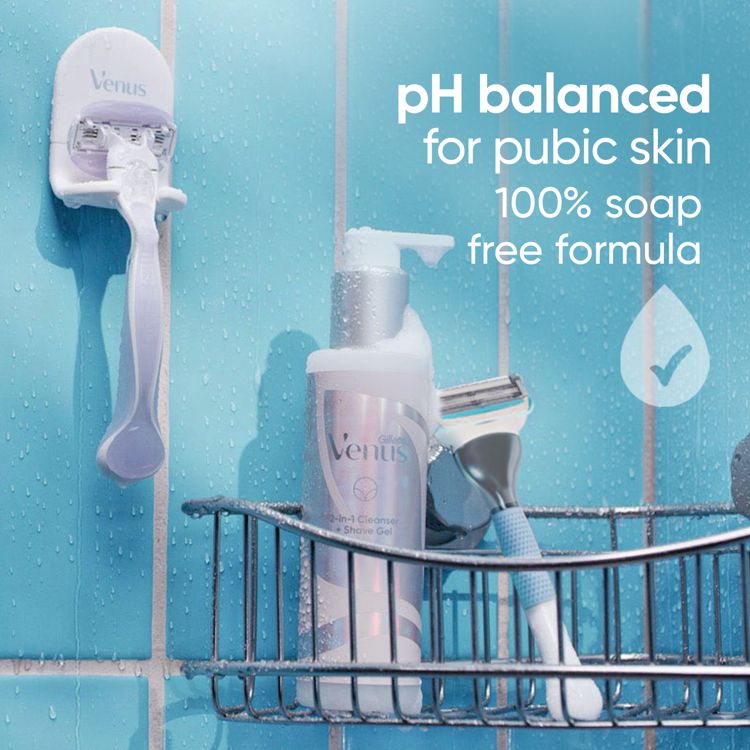 Venus for Pubic Hair and Skin Women's 2-in-1 Cleanser + Shave Gel - Unscented - 6.42oz, 5 of 8