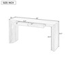 ModernLuxe Farmhouse Console Table with Waterfall Edge, 2 Concealed Drawers, Rustic Wood Grain Entryway Sofa Table for Living Room, Black/Natural - 4 of 4
