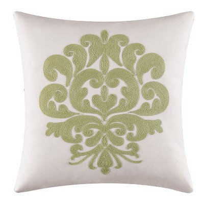 C&F Home Colonial Williamsburg 18" x 18" Providence Cucumber Chain Stitch Pillow