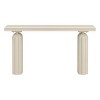 Modern Entryway Console Table, Acacia Veneer Hall Table with Curved Legs, Finish Accent Table for Foyer, Corridor, Living Room-The Pop Home - 4 of 4