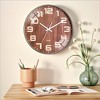 REGALWOVEN Modern Plastic Silent Non-Ticking Battery Powered Round Wall Clock - 2 of 4