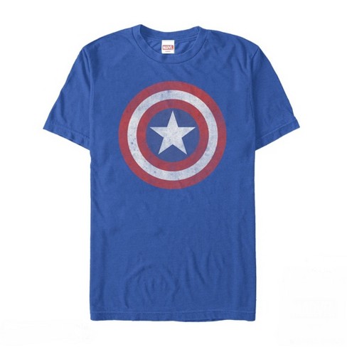 Cobalt Marvel Comics S-XL Shield Logo Captain America Herren T-Shirt 