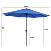 HYLEORY Germar Market Umbrella, Size: 90" H x 120" W x 120" D - 4 of 4