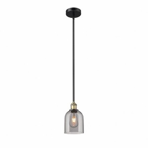 Bella - 1 Light Stem Hung Mini Pendant In Industrial Style-9 Inches Tall and 5.5 Inches Wide - 1 of 1