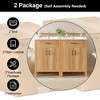Mshliw 48" Solid Wood Bathroom Vanity with Sink, 4 Soft-Close Doors, Flip Drawer, Adjustable Shelf & Door Storage Cabinet - 3 of 4