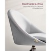 VASAGLE Office Chair, Vanity Chair, Desk Chair, Cotton-Linen Fabric, Foam Padding, Adjustable Height, for Home Office, Study, Bedroom, - 2 of 4