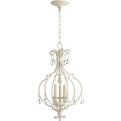 Quorum Lighting Ansley 3-Light Entry Pendant, Persian White, 14 Width, 24.25 Height