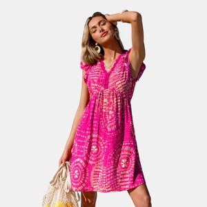 vibrant beach dress Blue Deep Sea Crochet Maxi Dress main image 0