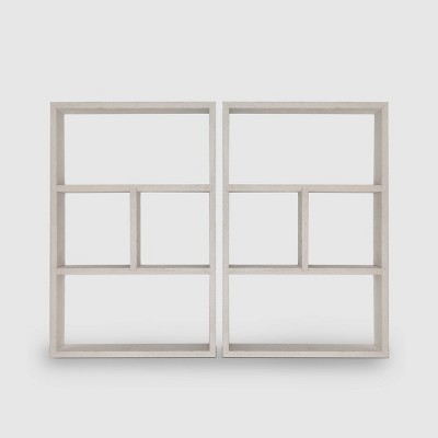 2ct Wood Shelves White - Bullseye's Playground™