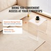 VEVOR Acrylic End Table, C-Shaped Lucite Side Table, Clear Acrylic Side Table for Drink, Food, Snack used in Living Room, Bedroom, and Study - 3 of 4
