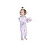 Sleep On It Infant Girls Long Sleeve Super Soft Snuggle Jersey Zip-Up Coverall Pajama with Matching Blankey Buddy - 3 of 4