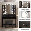 Vanity Desk with LED Lighted Mirror and 3 Adjustable Lights,  Makeup Vanity with Storage Stool, 2 Large Drawers and 4 Open Shelves - 4 of 4
