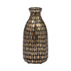 Sagebrook Home 9" Glass Mosaic Vase - Contemporary Bronze and CopperDecorative Flower Vase - Glass Vase Table Centerpiece Decor for Home or Office - 3 of 4