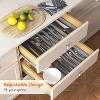LunaLulinlk Silverware Drawer Organizer, Expandable Utensil Tray for Kitchen, Adjustable Flatware Grey - 4 of 4