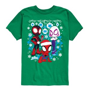 Boys' - Marvel - Spidey And Friends Snow -Youth Short Sleeve Graphic T-Shirt Short Sleeve Graphic T-Shirt - 1 of 4