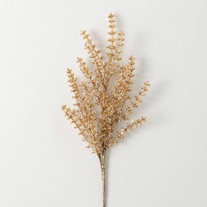 27"H Sullivans Artificial Christmas Gold Beaded Spray, Indoor Christmas Decor - 1 of 4