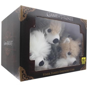 Factory Entertainment Game of Thrones Exclusive 6-Inch Plush Direwolf Prone Cub 6-Pack - 1 of 2