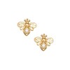 Junior Jewels 14K Yellow Gold Children's Diamond Bee Earrings - 3 of 3