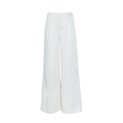 Women's High-rise Super Wide Leg Matte Satin Pants - Sugar Swizzle : Target