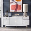 Thalia Buffet White - Lifestorey: Mid-century Luxury Storage, Gold Accents, 4 Drawers, Adjustable Shelf - 4 of 4