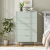 3/5/6 Drawer Dresser for Bedroom with Gold Handles, Modern Wooden Chest of Drawers and Storage Organizer for Living Room, Entryway, or Hallway - 2 of 4