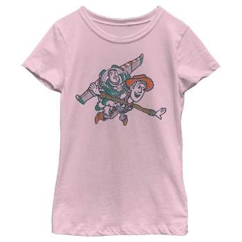 Girl's Toy Story Woody and Buzz Fly With Me T-Shirt