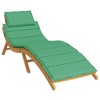 vidaXL Sun Lounger Cushion Green Oxford fabric 73.2 x 22.8 in - 3 of 4