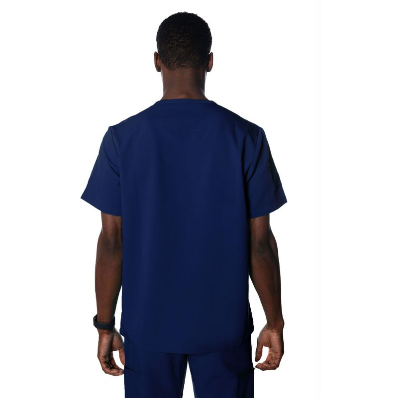 Members Only Men's Manchester V-Neck Scrub Top With Waist & Sleeve Pockets, 3 of 7